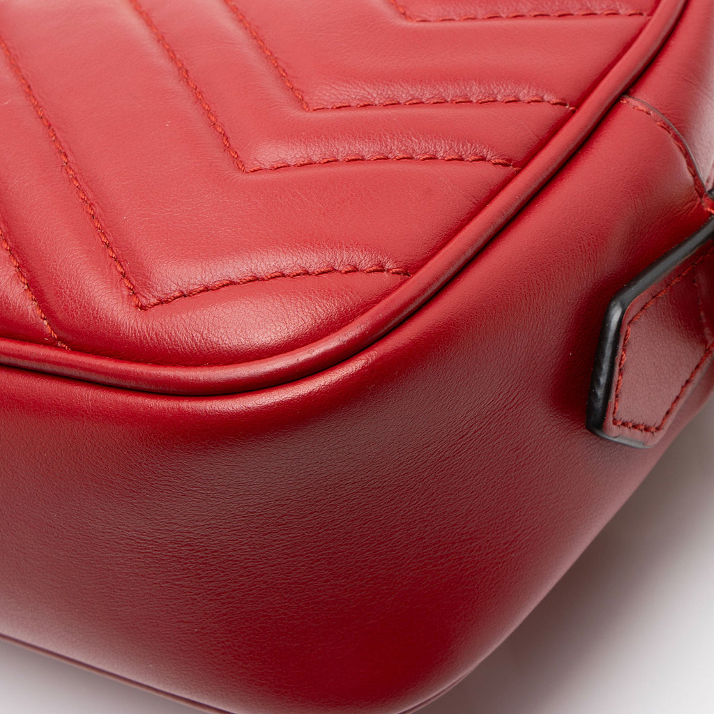 Gucci Matelasse Leather GG Marmont Mini Camera Bag