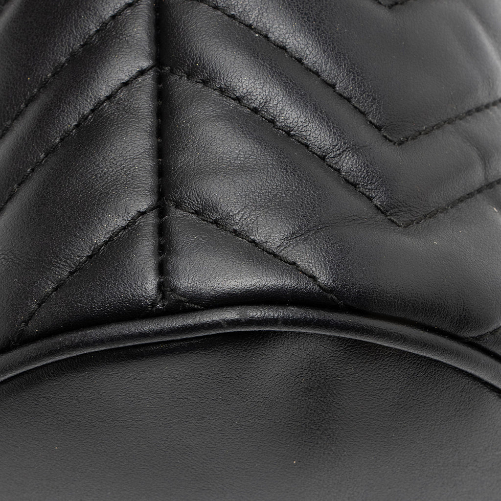 Gucci Matelasse Leather GG Marmont Mini Bucket Bag