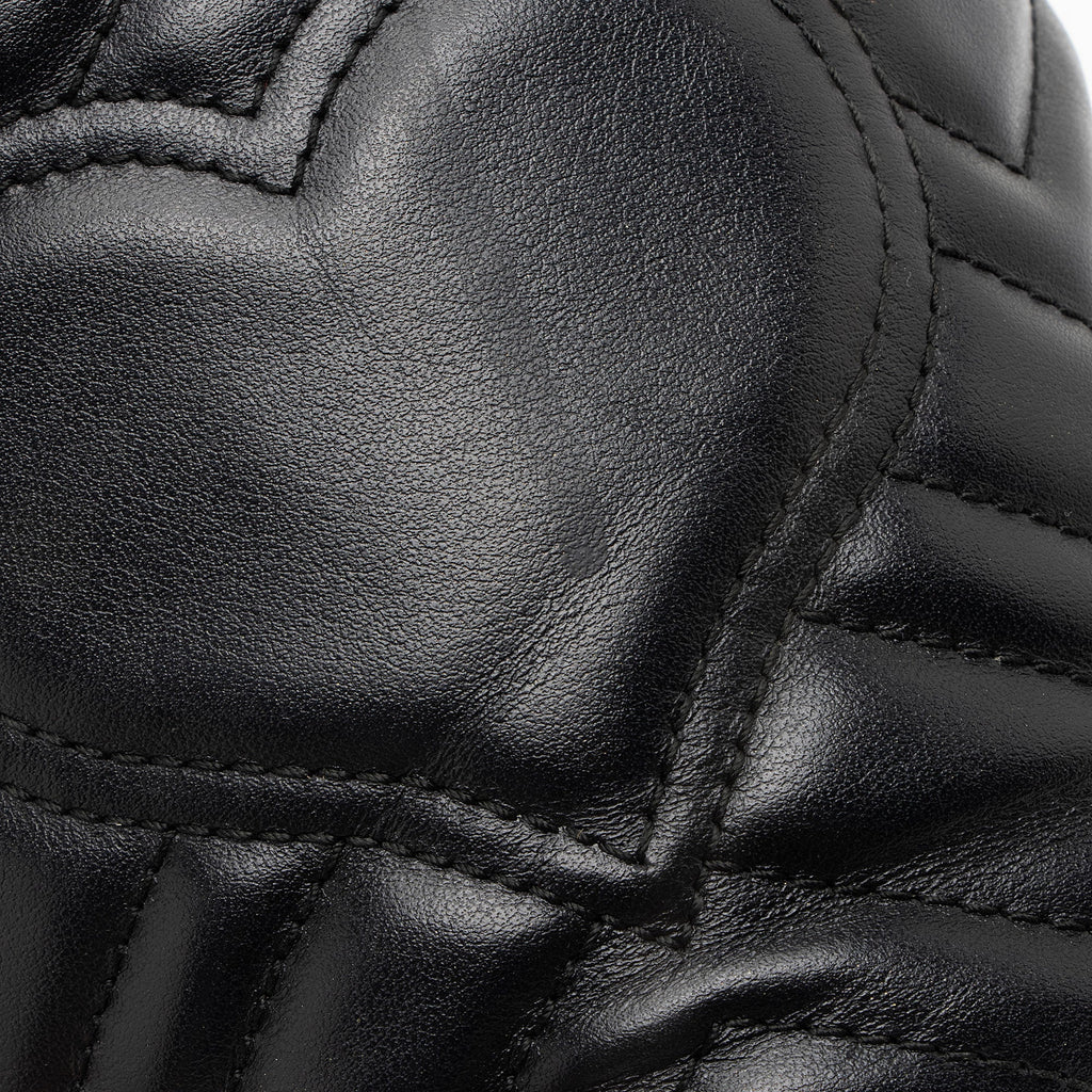 Gucci Matelasse Leather GG Marmont Mini Bucket Bag