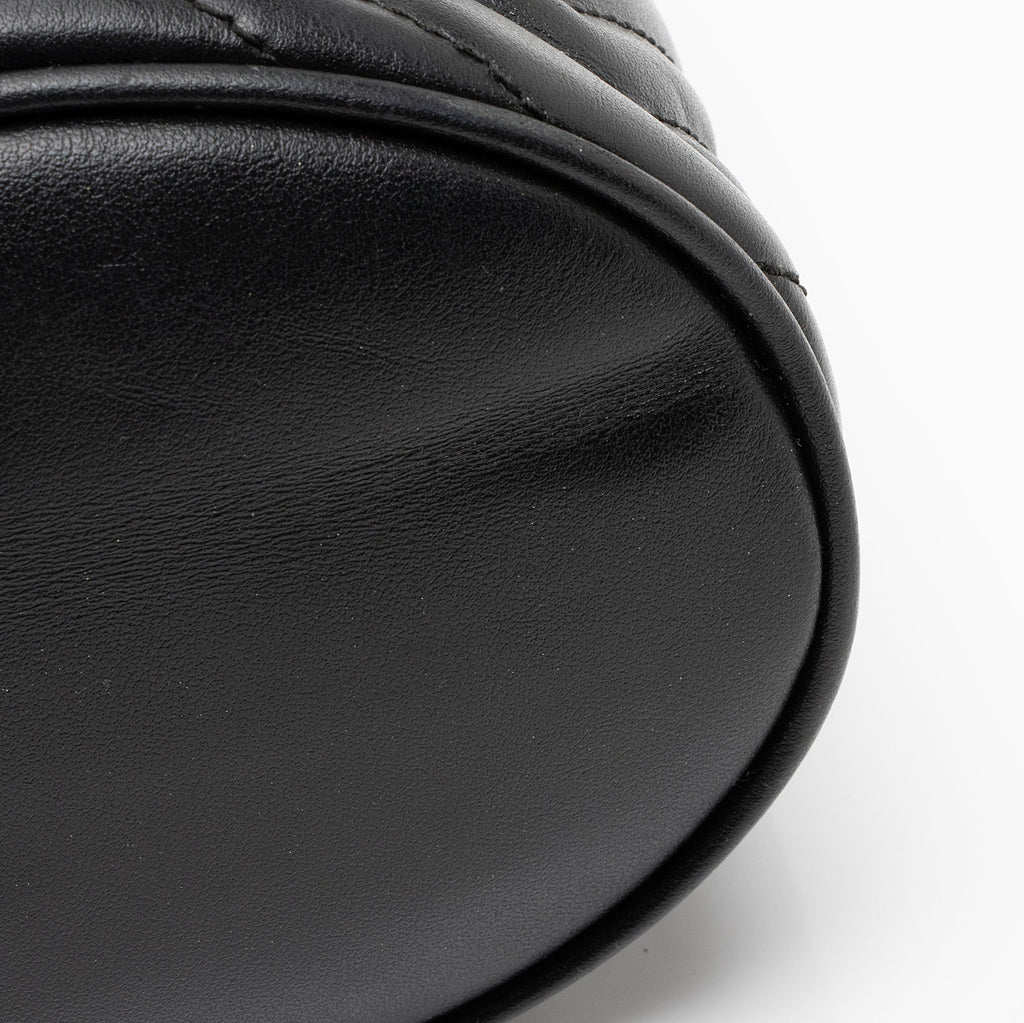 Gucci Matelasse Leather GG Marmont Mini Bucket Bag