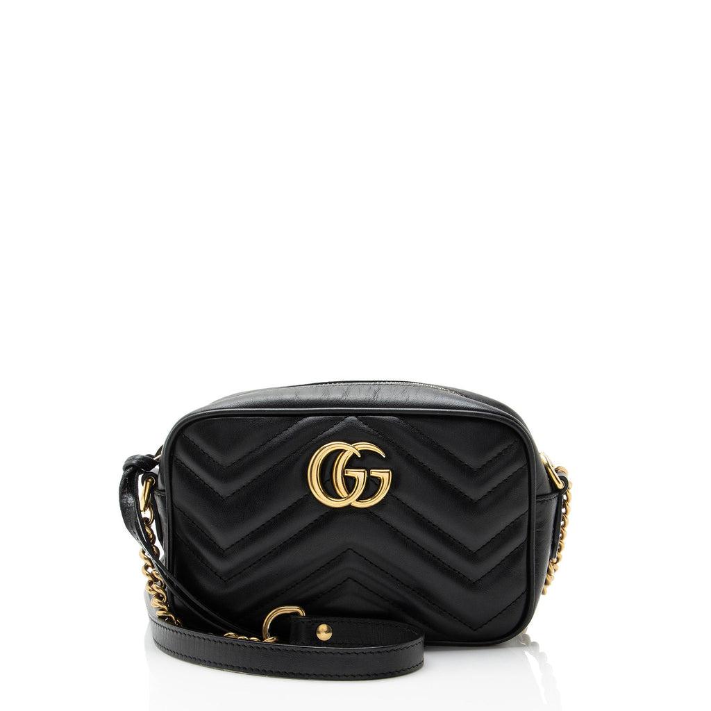 Gucci Matelasse Leather GG Marmont Mini Camera Bag