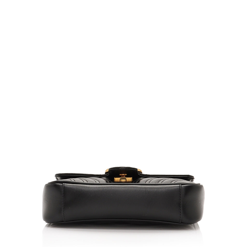 Gucci Matelasse Leather GG Marmont Mini Shoulder Bag (SHF-iWJZlj)