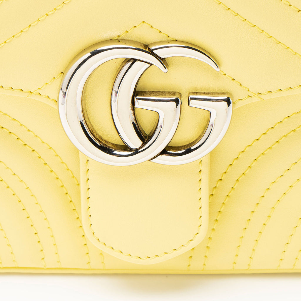 Gucci Matelasse Leather GG Marmont Mini Top Handle