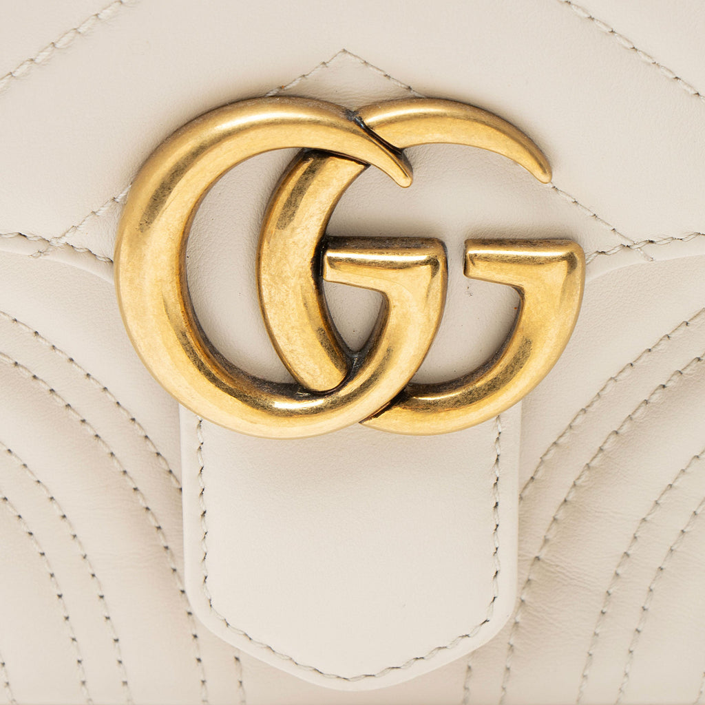 Gucci Matelasse Leather GG Marmont Mini Top Handle