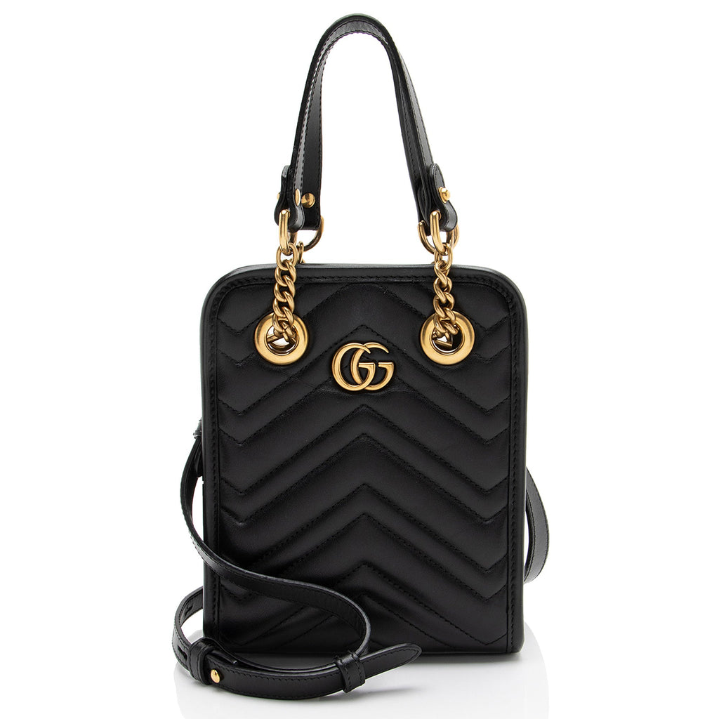 Gucci Matelasse Leather GG Marmont Mini Tote