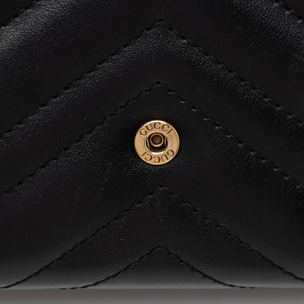 Gucci Matelasse Leather GG Marmont Mini Wallet on Chain (SHF-iDhqds)