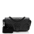 Gucci Matelasse Leather GG Marmont Monochrome Small Flap Bag