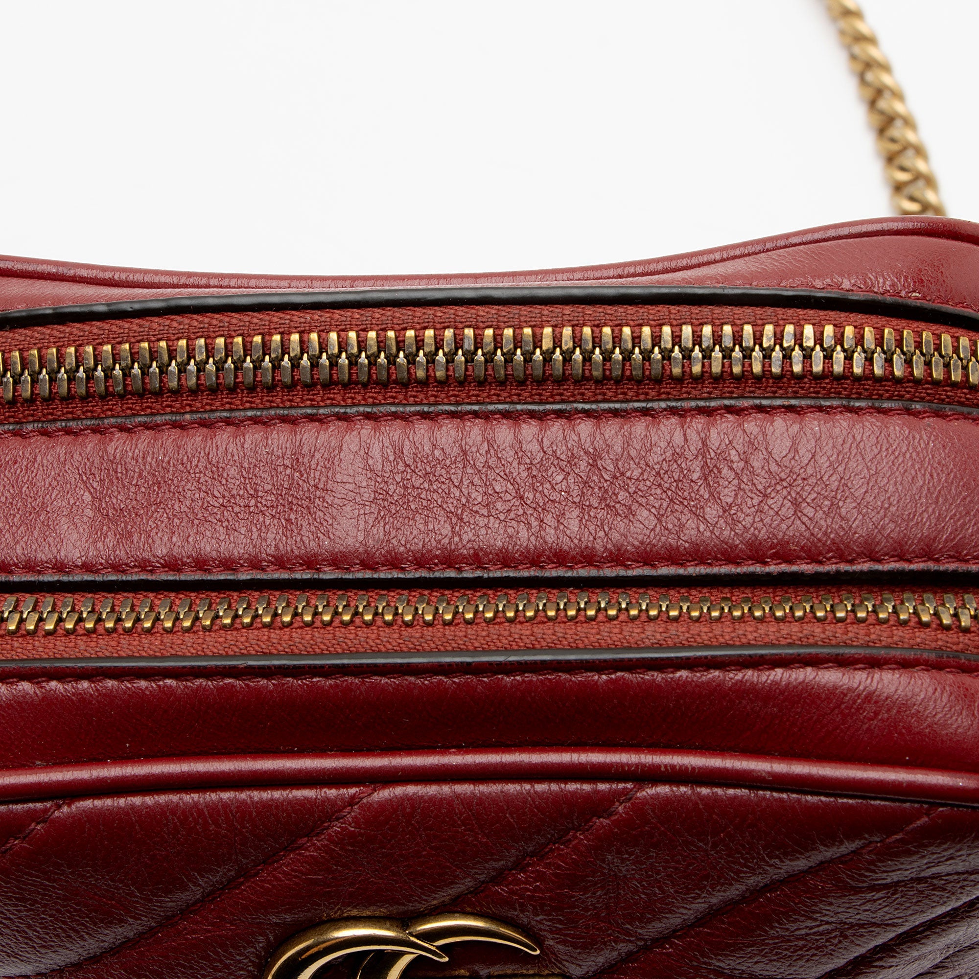 Gucci Diagonal Matelasse Leather GG Marmont Rectangular Mini Shoulder Bag
