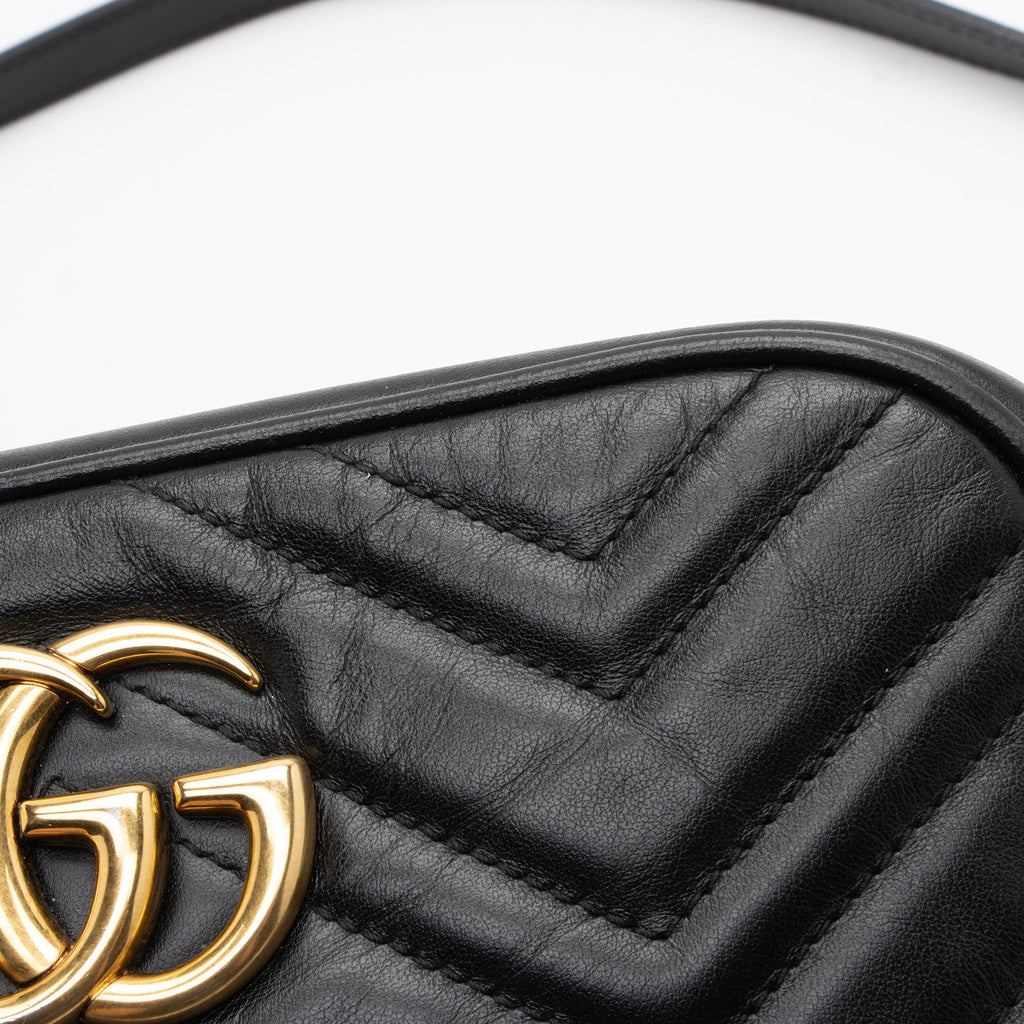 Gucci Matelasse Leather GG Marmont Small Camera Bag