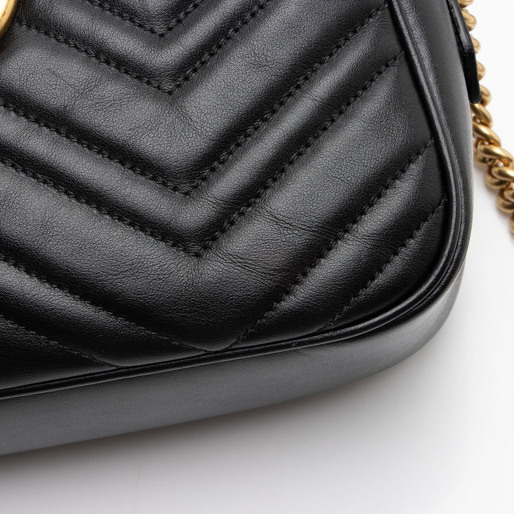 Gucci Matelasse Leather GG Marmont Small Camera Bag