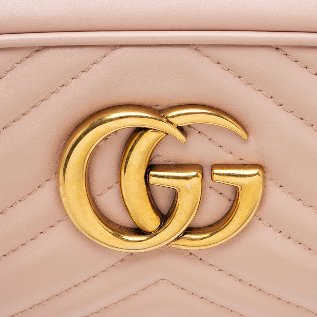 Gucci Matelasse Leather GG Marmont Small Camera Bag