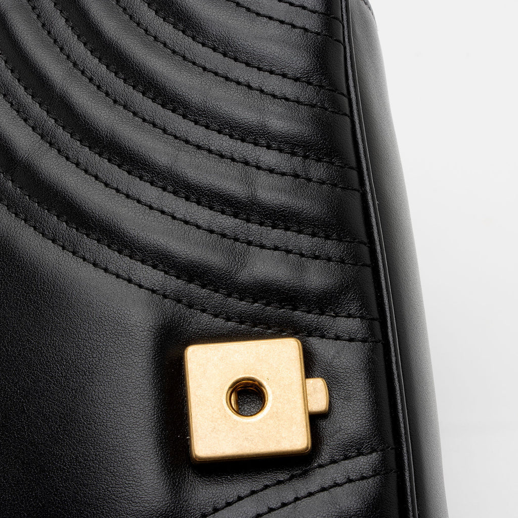Gucci Matelasse Leather GG Marmont Small Flap Bag (SHF-lcLQ2a)