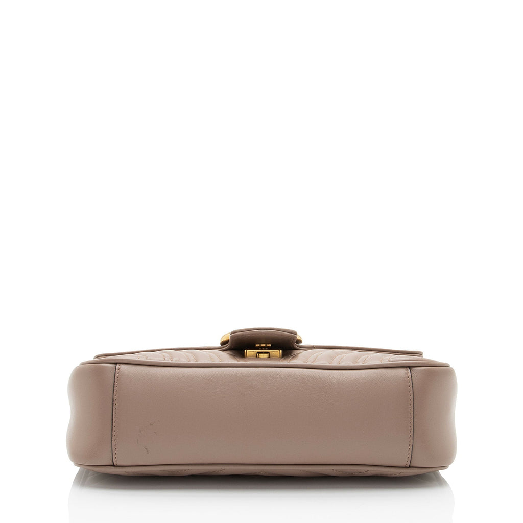 Gucci Matelasse Leather GG Marmont Small Flap Bag