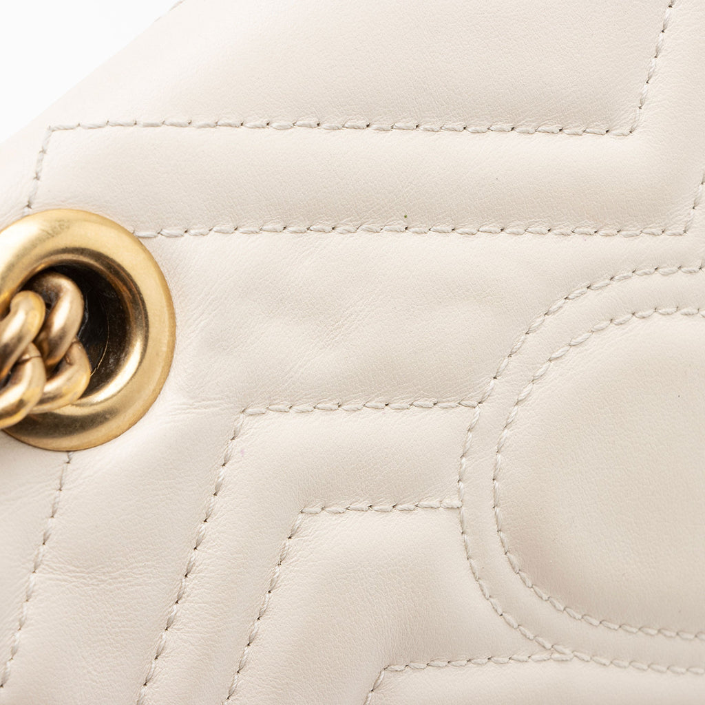 Gucci Matelasse Leather GG Marmont Small Flap Bag