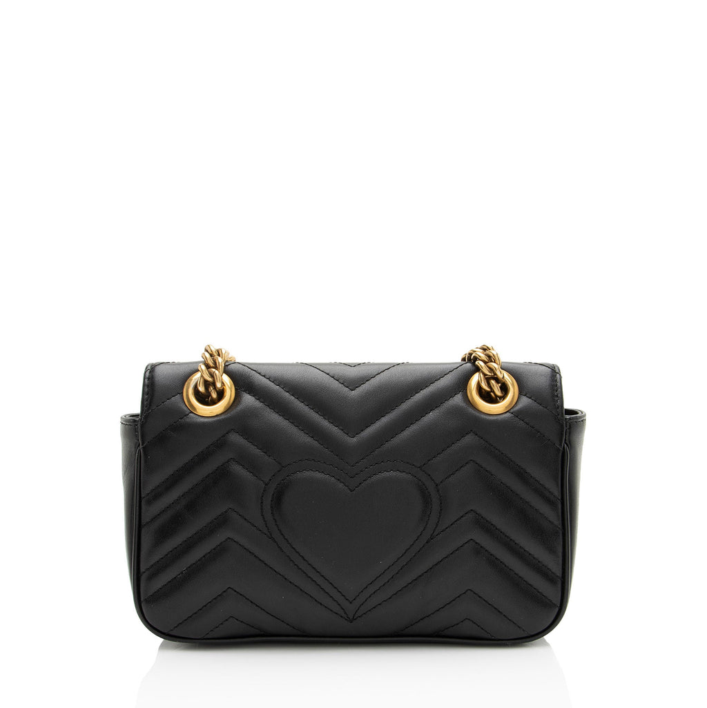 Gucci Matelasse Leather GG Marmont Small Flap Bag
