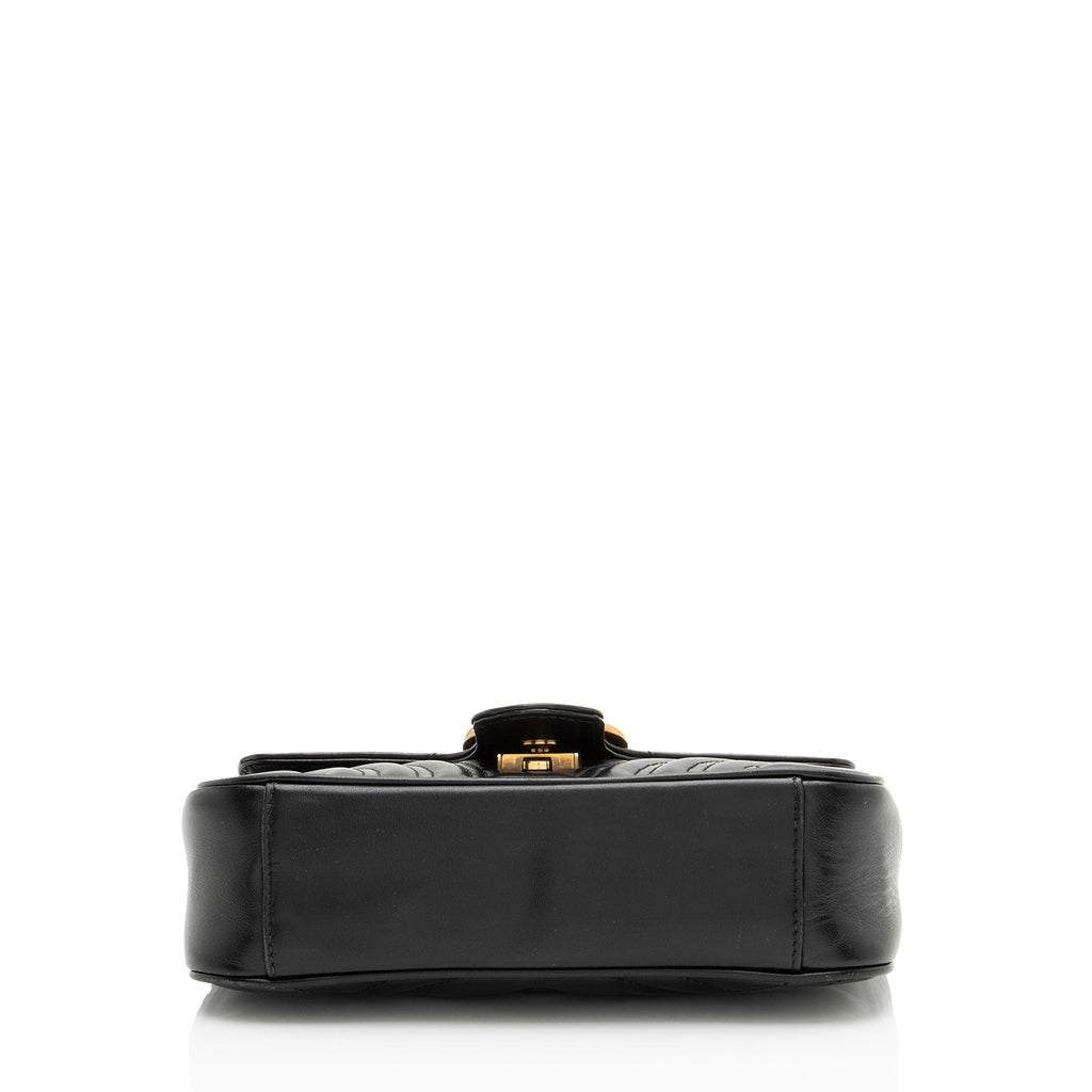 Gucci Matelasse Leather GG Marmont Small Flap Bag