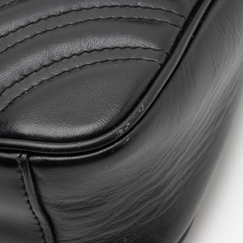 Gucci Matelasse Leather GG Marmont Small Flap Bag