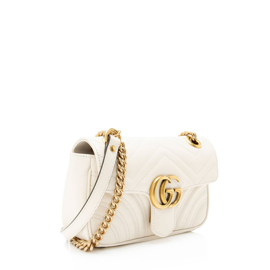 Gucci Matelasse Leather GG Marmont Small Flap Bag