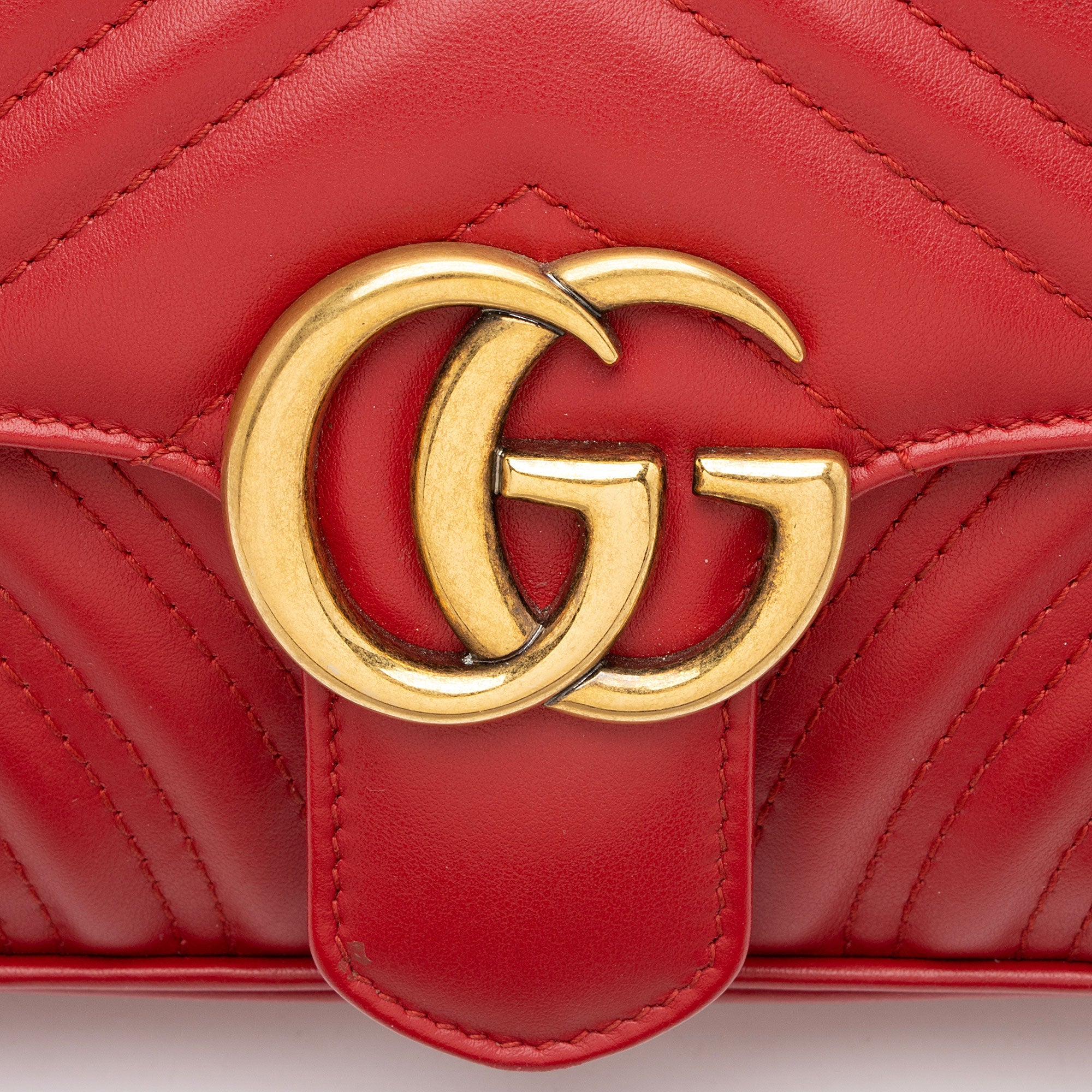 Gucci Matelasse Leather GG Marmont Small Flap Bag