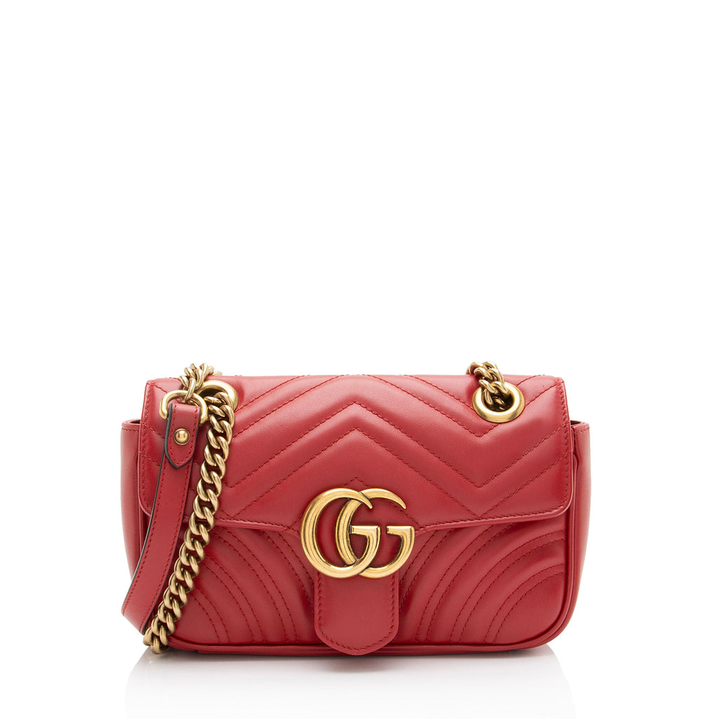 Gucci Matelasse Leather GG Marmont Small Flap Bag