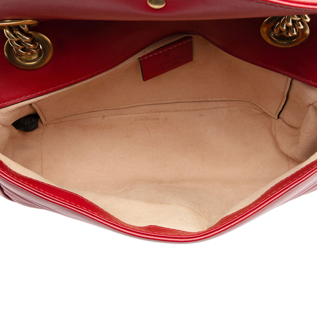 Gucci Matelasse Leather GG Marmont Small Flap Bag