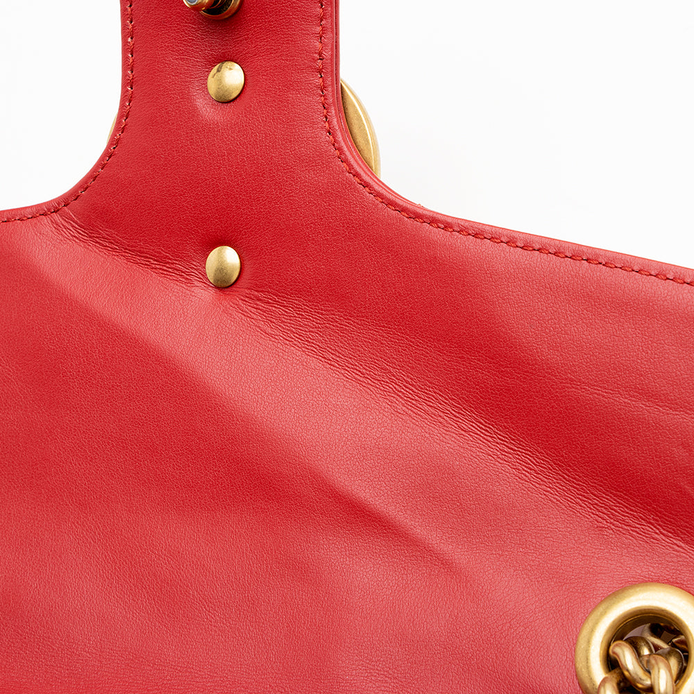 Gucci Matelasse Leather GG Marmont Small Flap Shoulder Bag (SHF-13400)