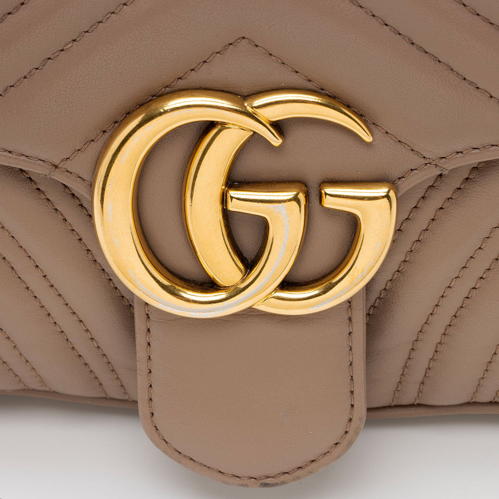 Gucci Matelasse Leather GG Marmont Medium Flap Bag