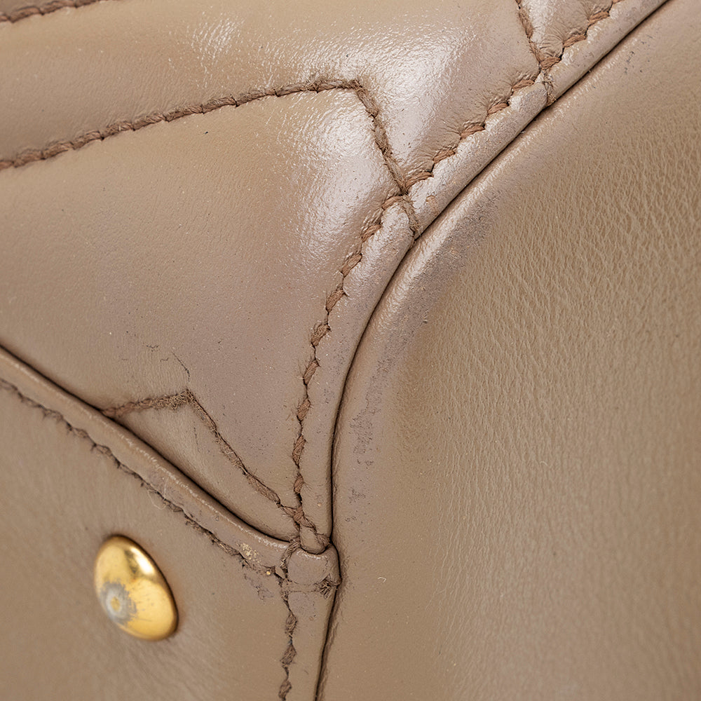 Gucci Matelasse Leather GG Marmont Small Satchel - FINAL SALE (SHF-21710)