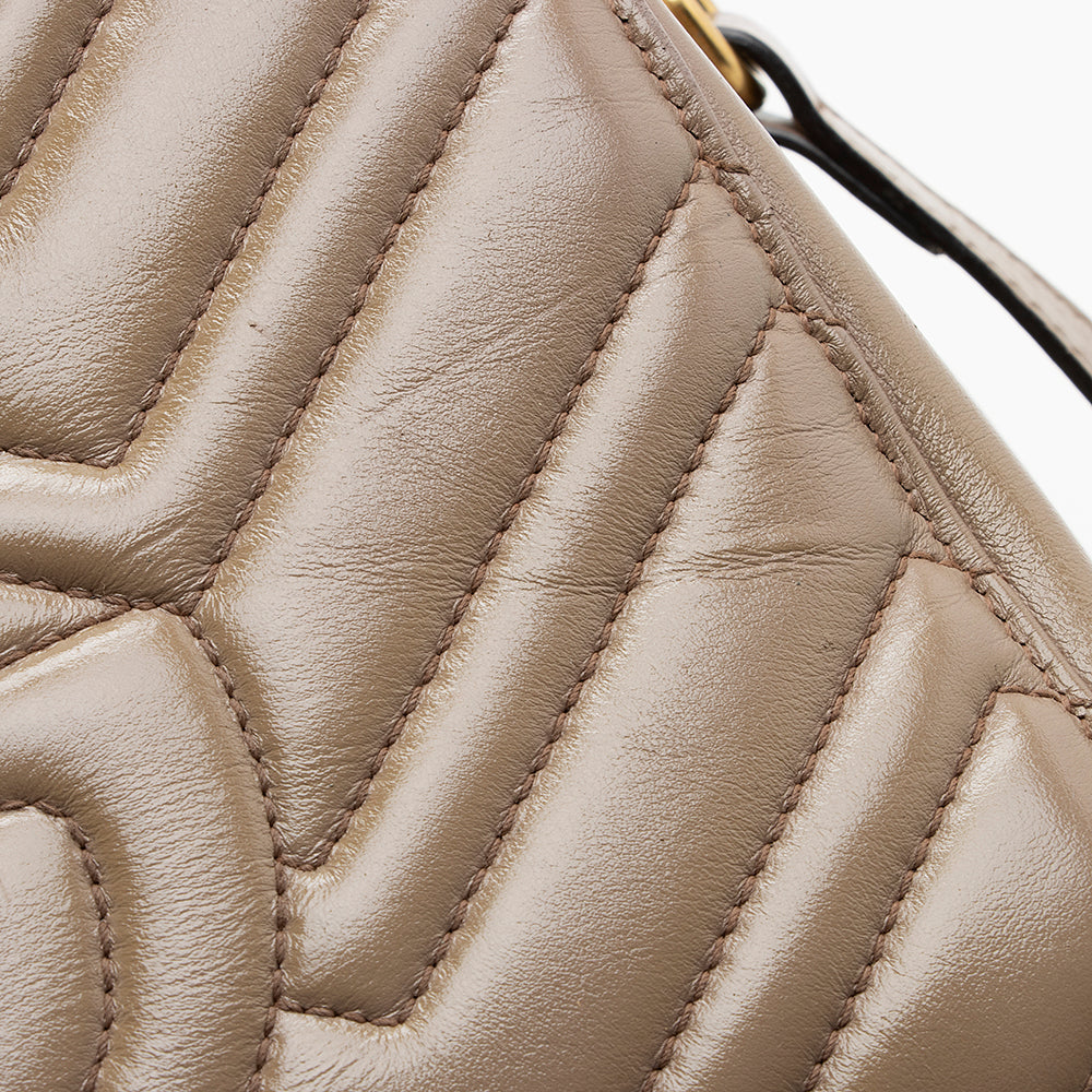 Gucci Matelasse Leather GG Marmont Small Satchel - FINAL SALE (SHF-21710)