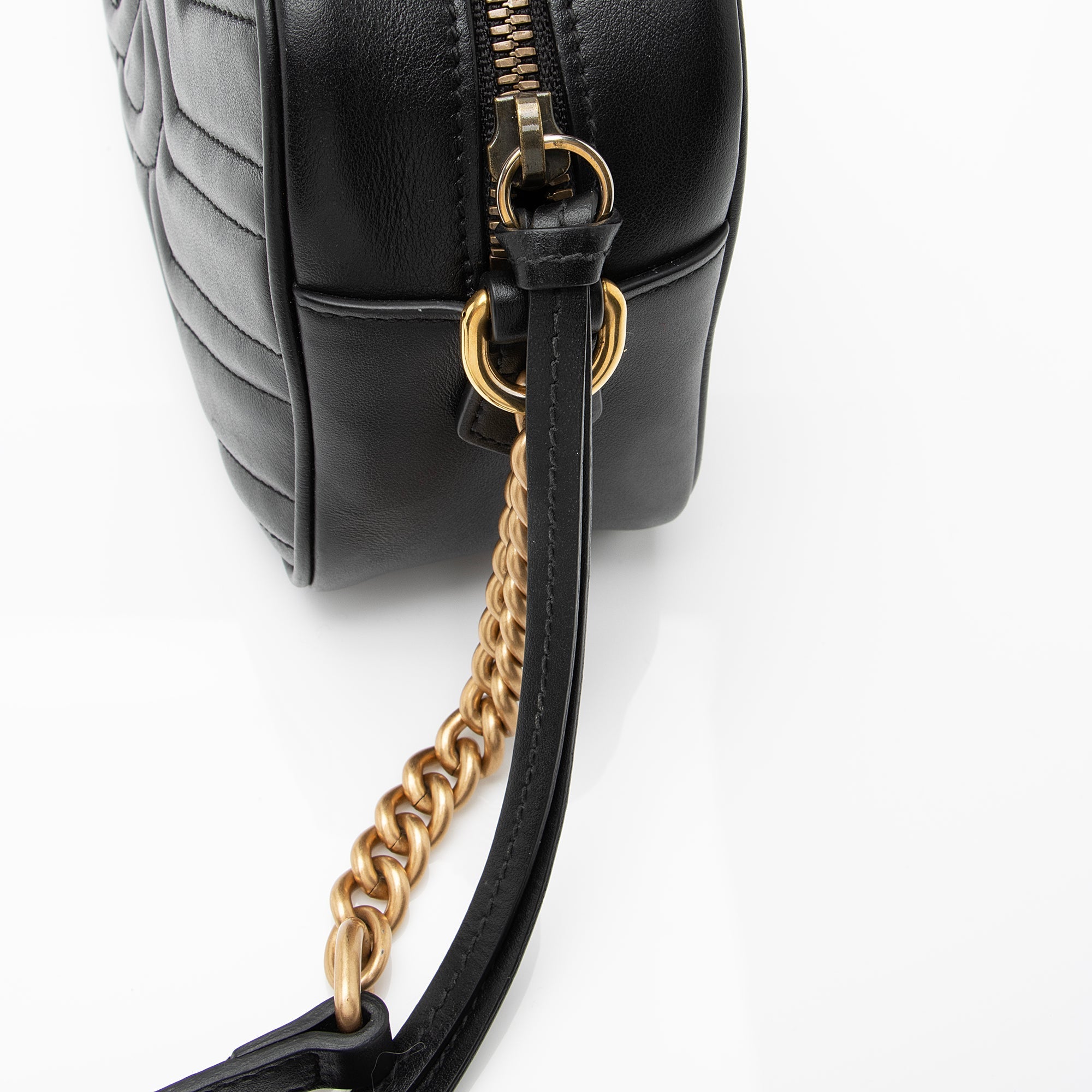 Gucci Matelasse Leather GG Marmont Small Shoulder Bag (SHF-23139)
