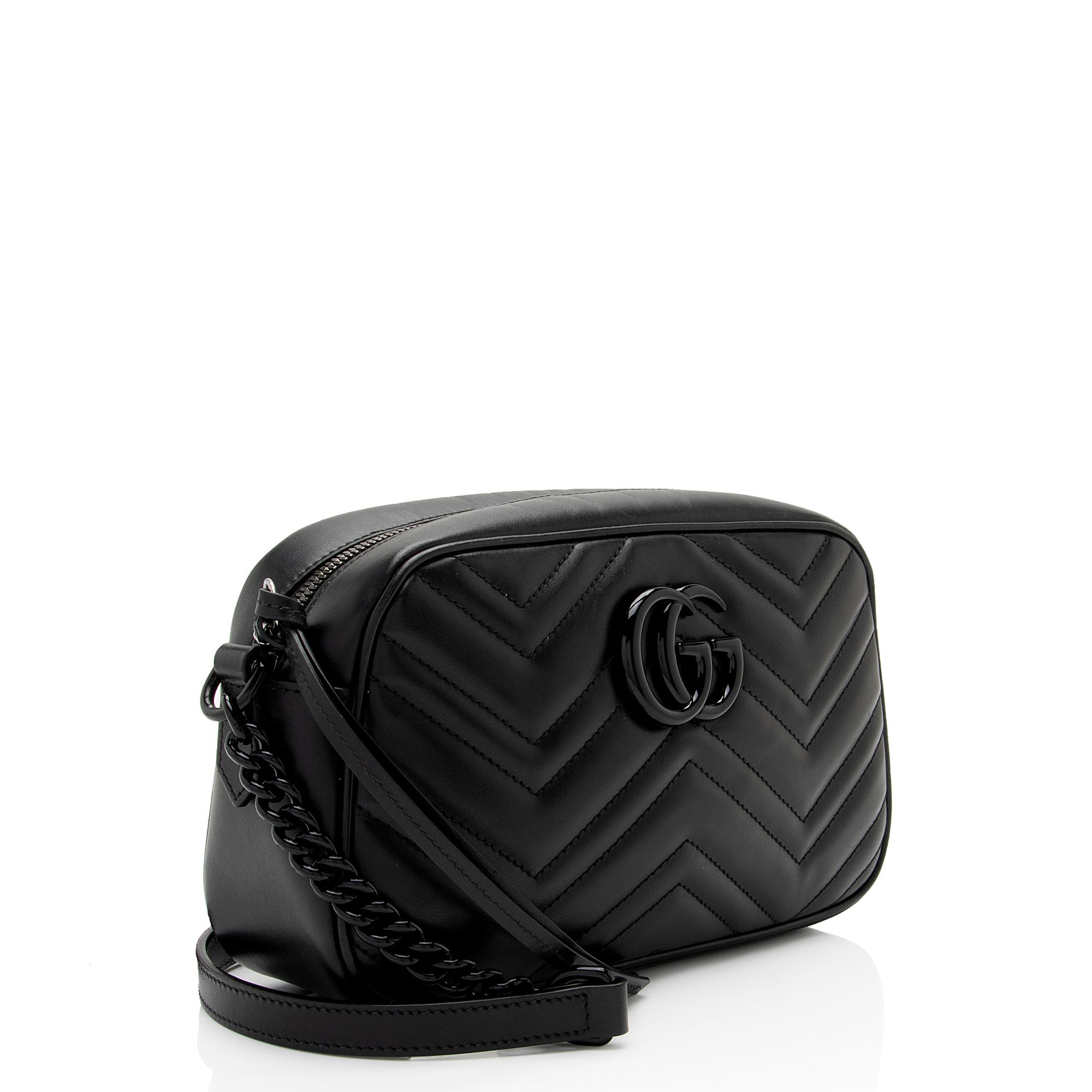 Gucci Matelasse Leather GG Marmont Small Shoulder Bag (SHF-sIFM1C)