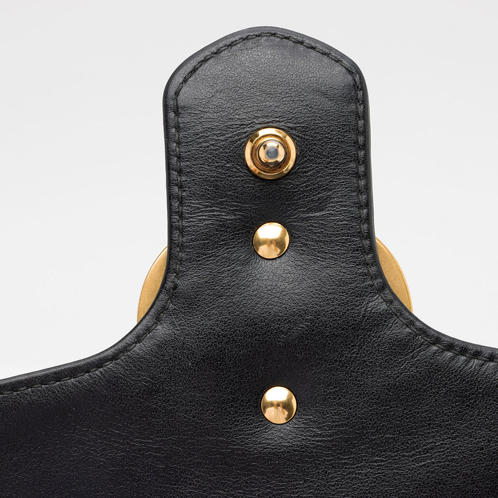 Gucci Matelasse Leather GG Marmont Small Top Handle Bag (SHF-GI9xgN)