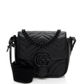 Gucci Matelasse Leather GG Marmont Square Shoulder Bag (SHF-43SCt3)