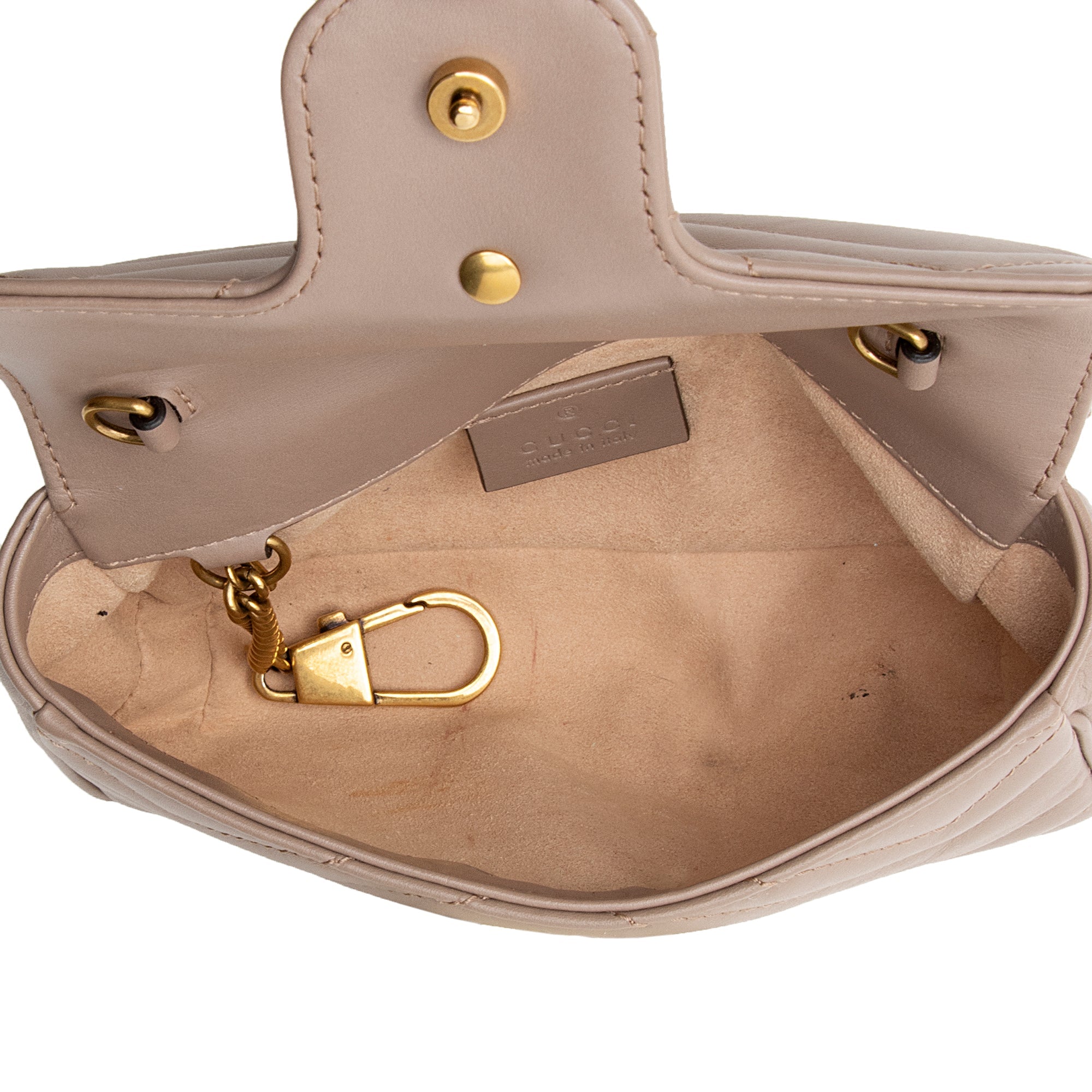 Gucci Matelasse Leather GG Marmont Super Mini Bag - FINAL SALE (SHF-22182)