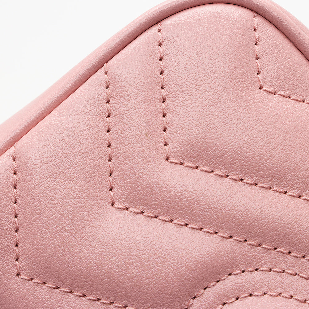 Gucci Matelasse Leather GG Marmont Super Mini Bag (SHF-19506)