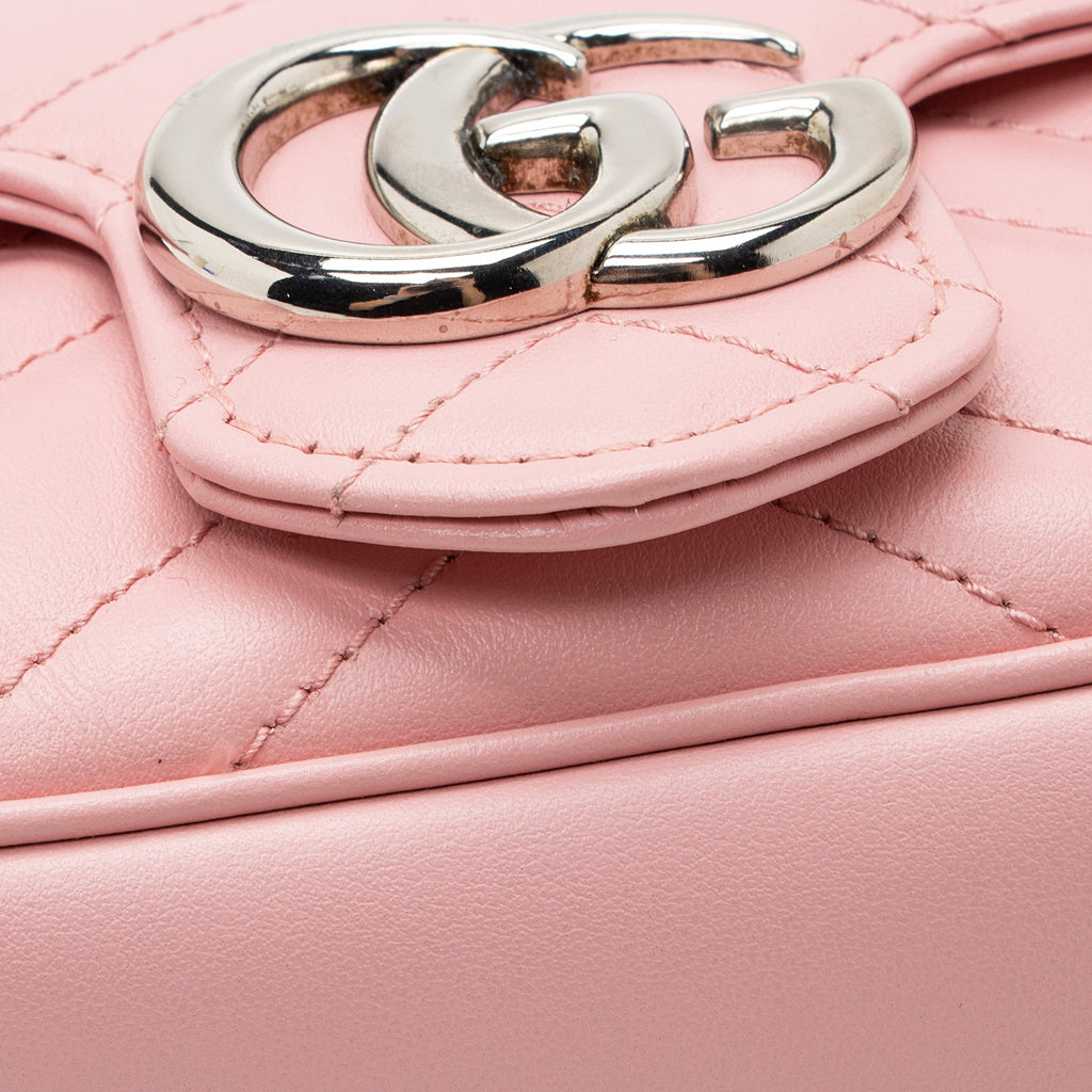 Gucci Matelasse Leather GG Marmont Super Mini Bag (SHF-22852)