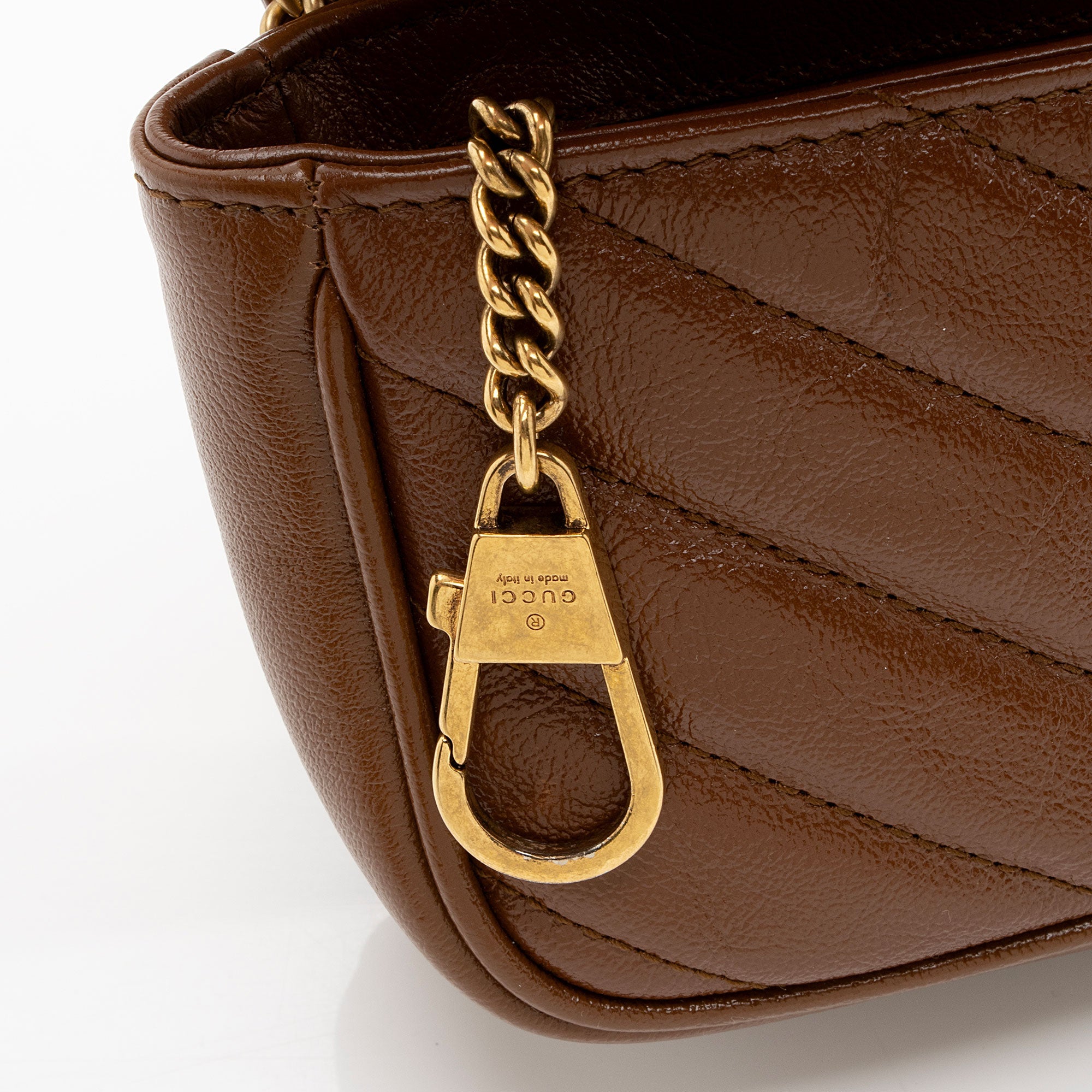 Gucci Matelasse Leather GG Marmont Super Mini Flap Bag (SHF-OIMhbP)