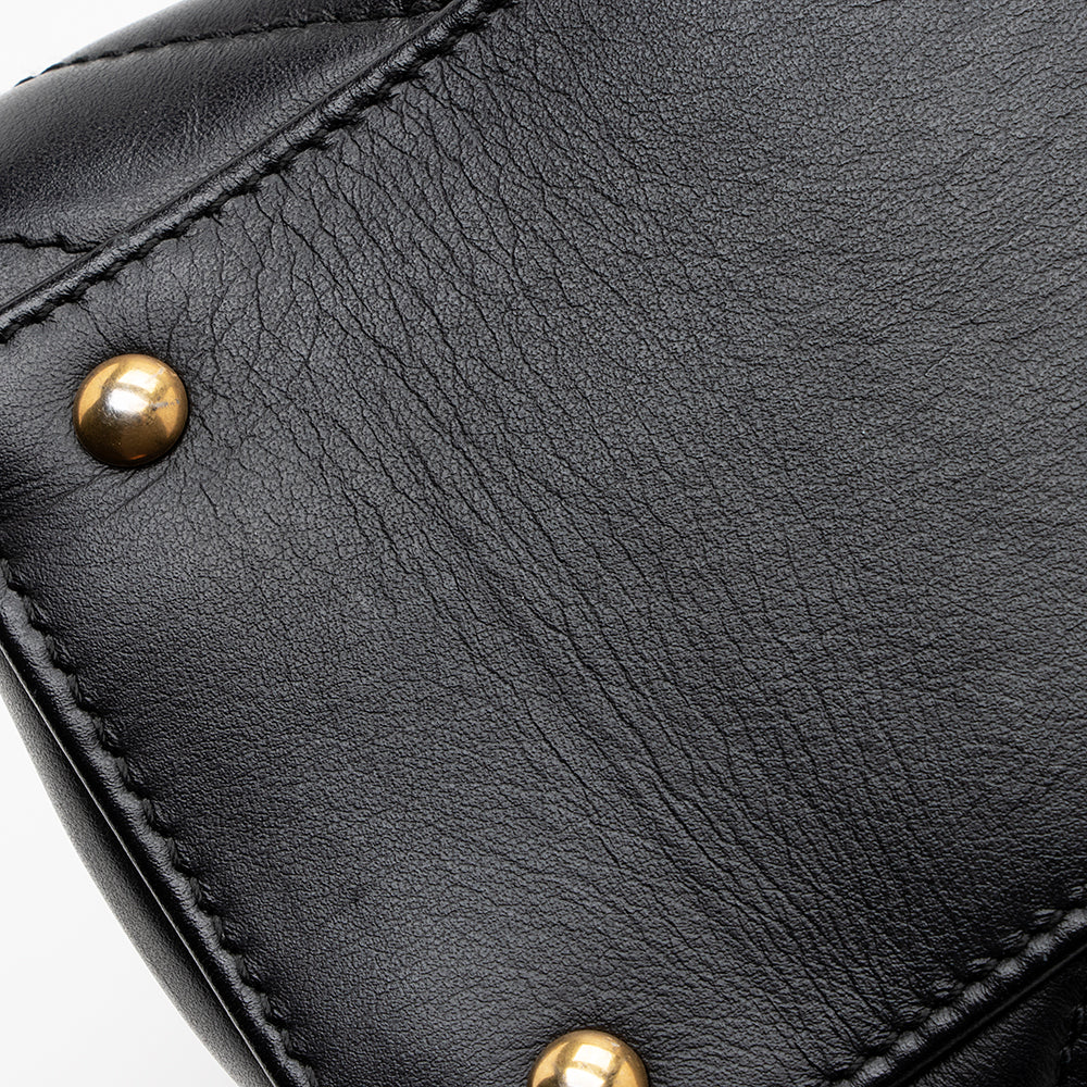 Gucci Matelasse Leather GG Marmont Top Handle Small Satchel (SHF-19560)