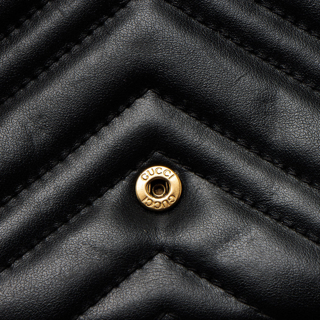 Gucci Matelasse Leather GG Marmont Wallet on Chain