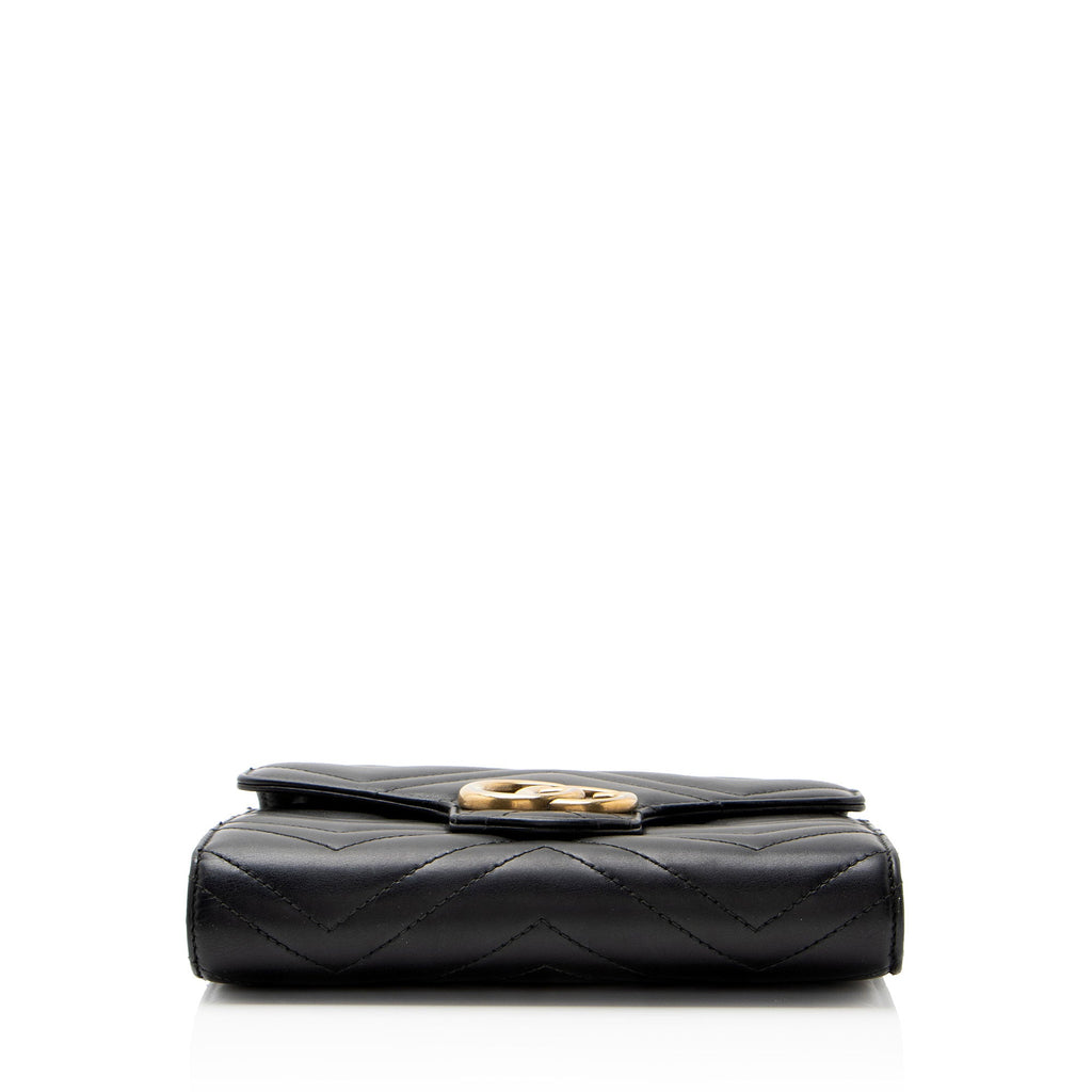 Gucci Matelasse Leather GG Marmont Wallet on Chain