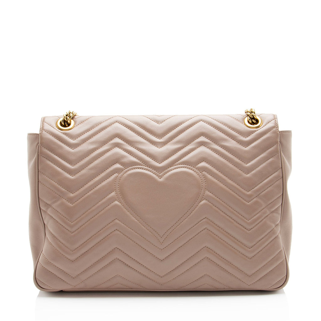 Gucci Matelasse Leather GG Marmont XL Flap Bag