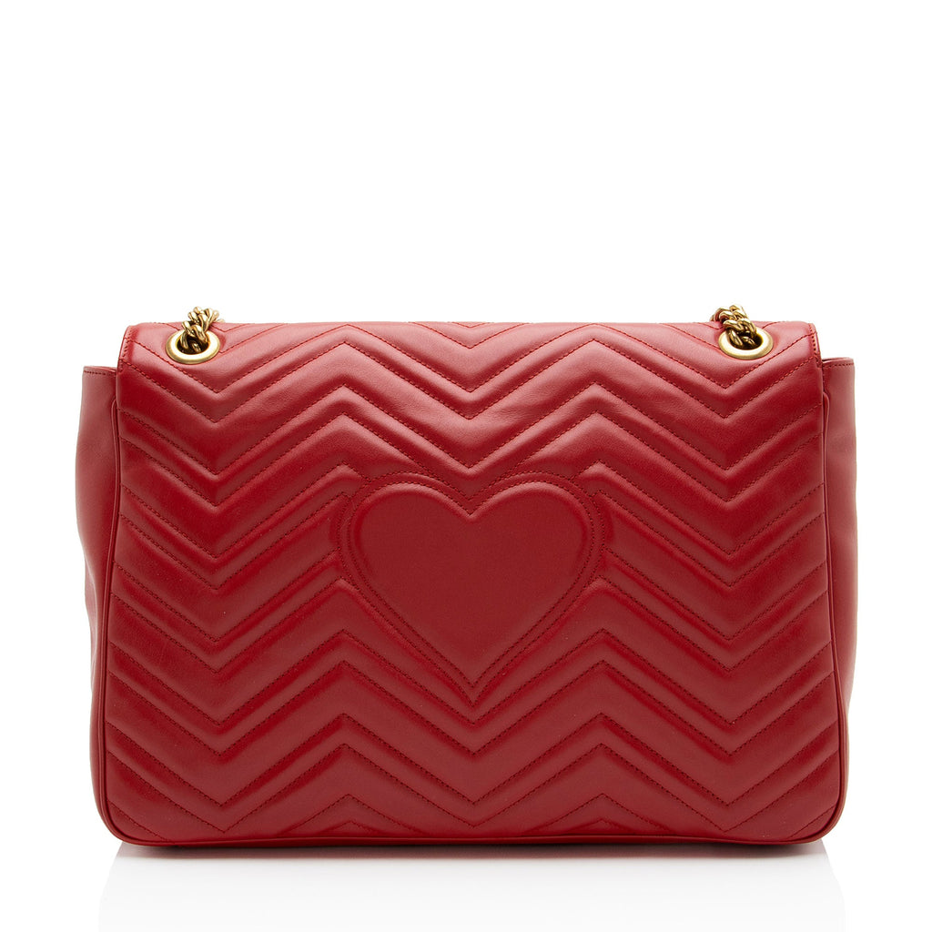 Gucci Matelasse Leather GG Marmont XL Flap Bag