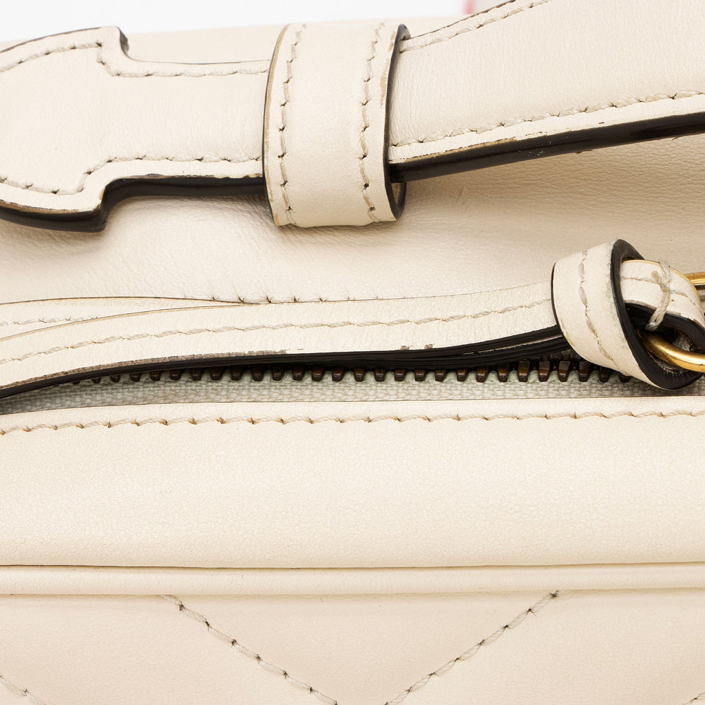 Gucci Matelasse Leather GG Marmont Zip Around Top Handle (SHF-mIutYM)