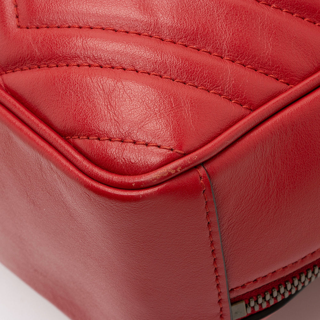 Gucci Matelasse Leather GG Marmont Zip Around Top Handle