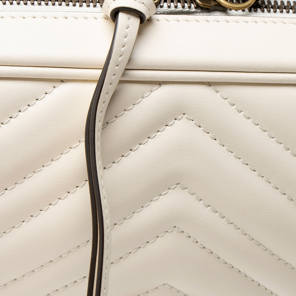 Gucci Matelasse Leather GG Marmont Zip Around Top Handle