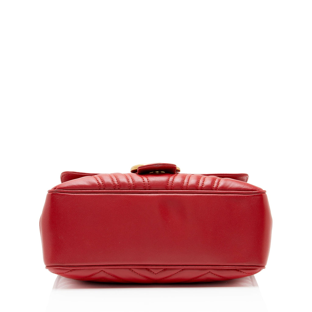 Gucci Matelasse Leather GG Marmont Zip Around Top Handle