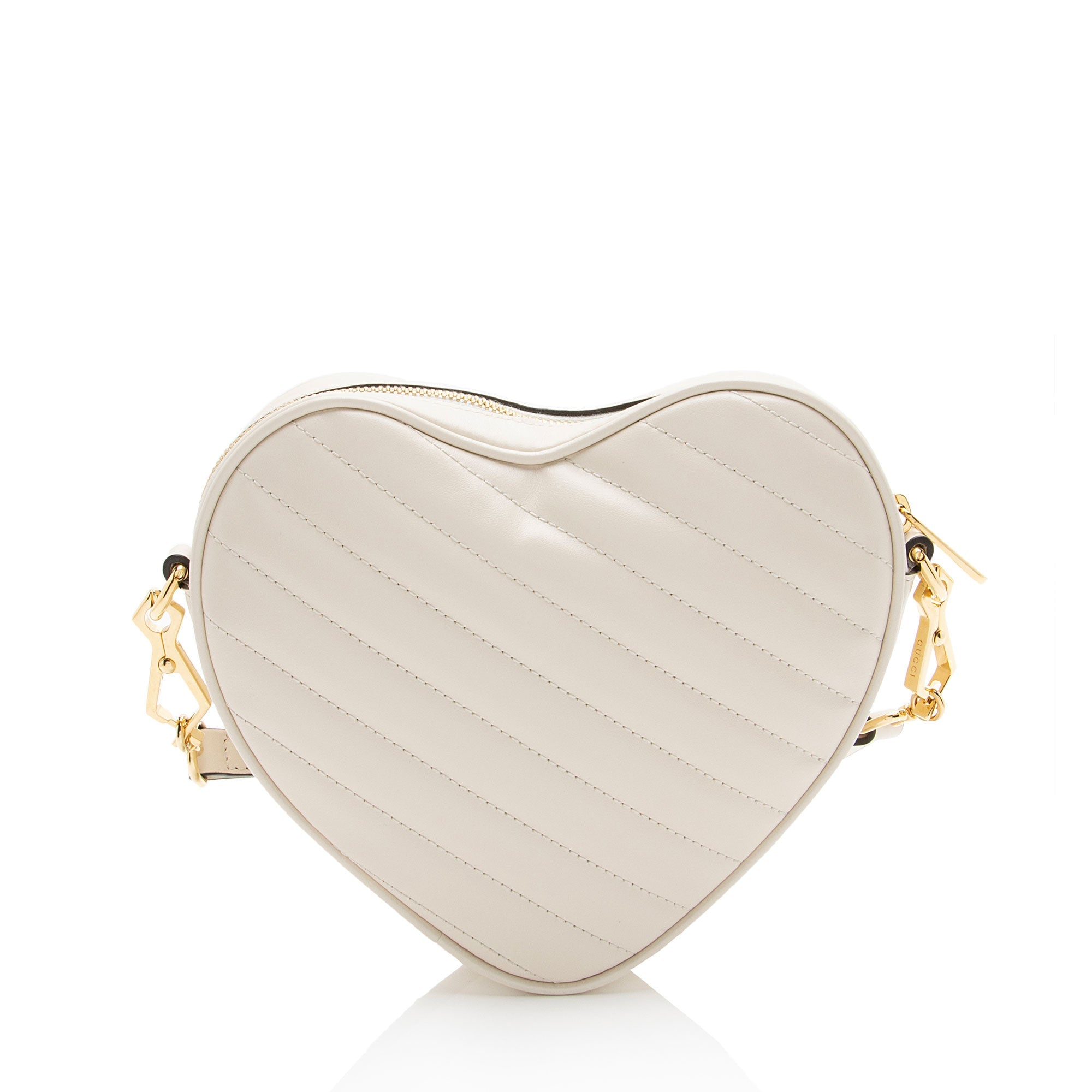 Gucci Matelasse Leather Interlocking G Heart Mini Shoulder Bag