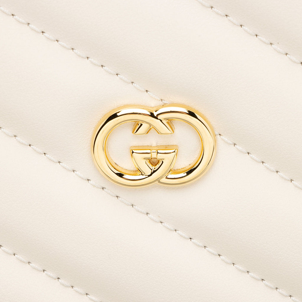 Gucci Matelasse Leather Interlocking G Heart Mini Shoulder Bag