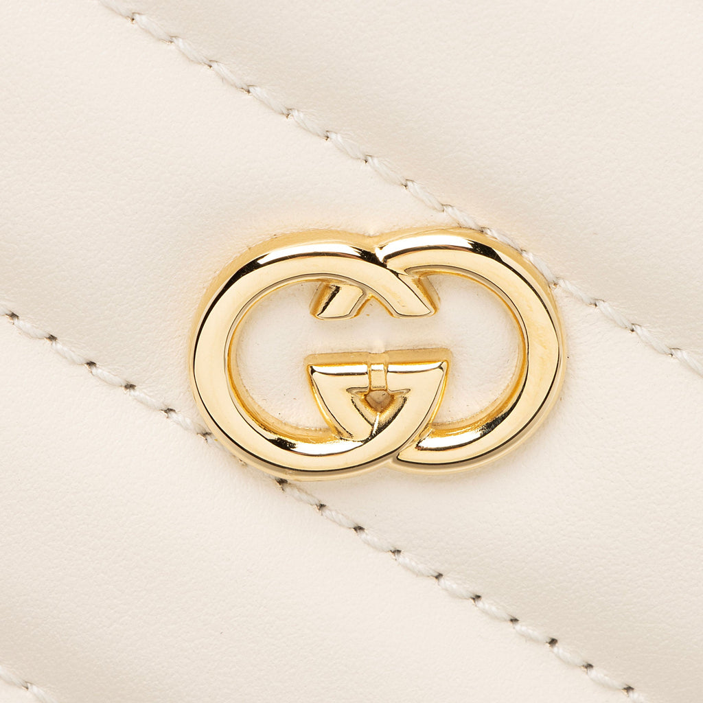 Gucci Matelasse Leather Interlocking G Heart Mini Shoulder Bag
