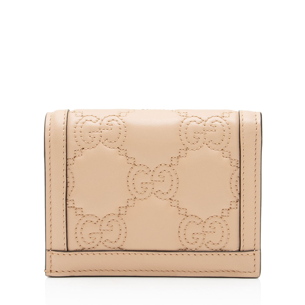 Gucci Jumbo GG Matelasse Leather Marmont Card Case Wallet